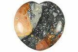 Polished Maligano Jasper Heart - Excellent Polishing #311934-1